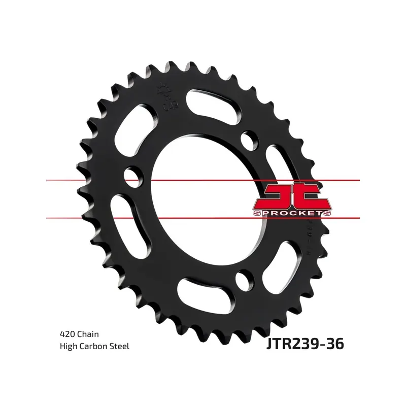Corona moto JT Sprockets de acero de 36 dientes JTR239.36