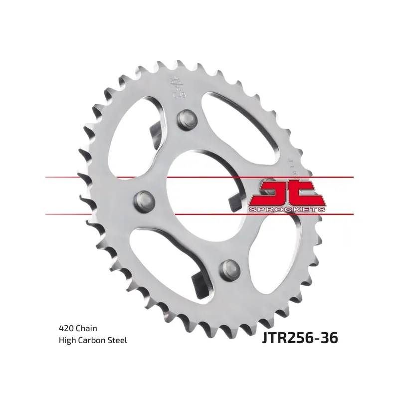 Corona moto JT Sprockets de acero de 36 dientes JTR256.36
