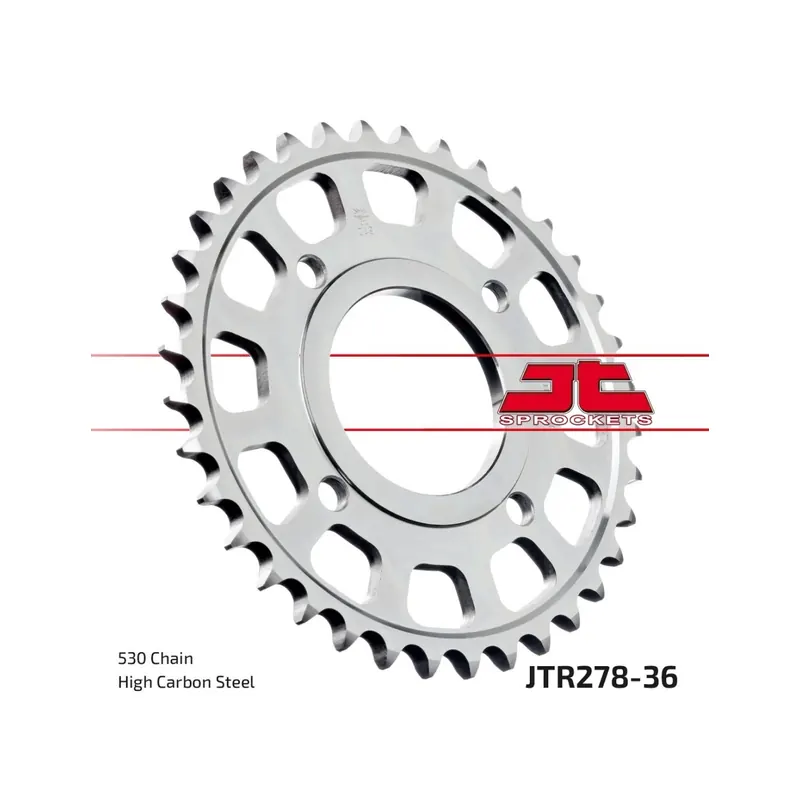 Corona moto JT Sprockets de acero de 36 dientes JTR278.36