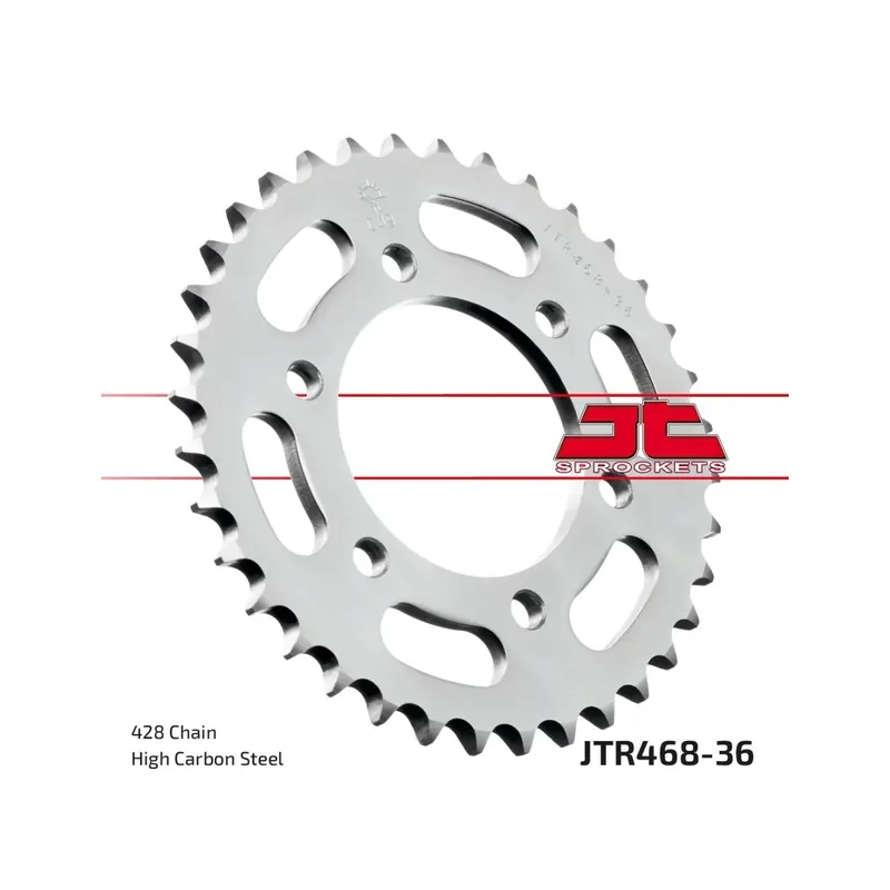Corona moto JT Sprockets de acero de 36 dientes JTR468.36