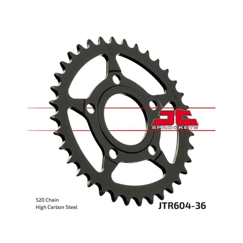 Corona moto JT Sprockets de acero de 36 dientes JTR604.36