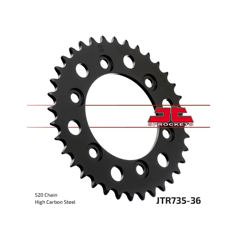 Corona moto JT Sprockets de acero de 36 dientes JTR735.36