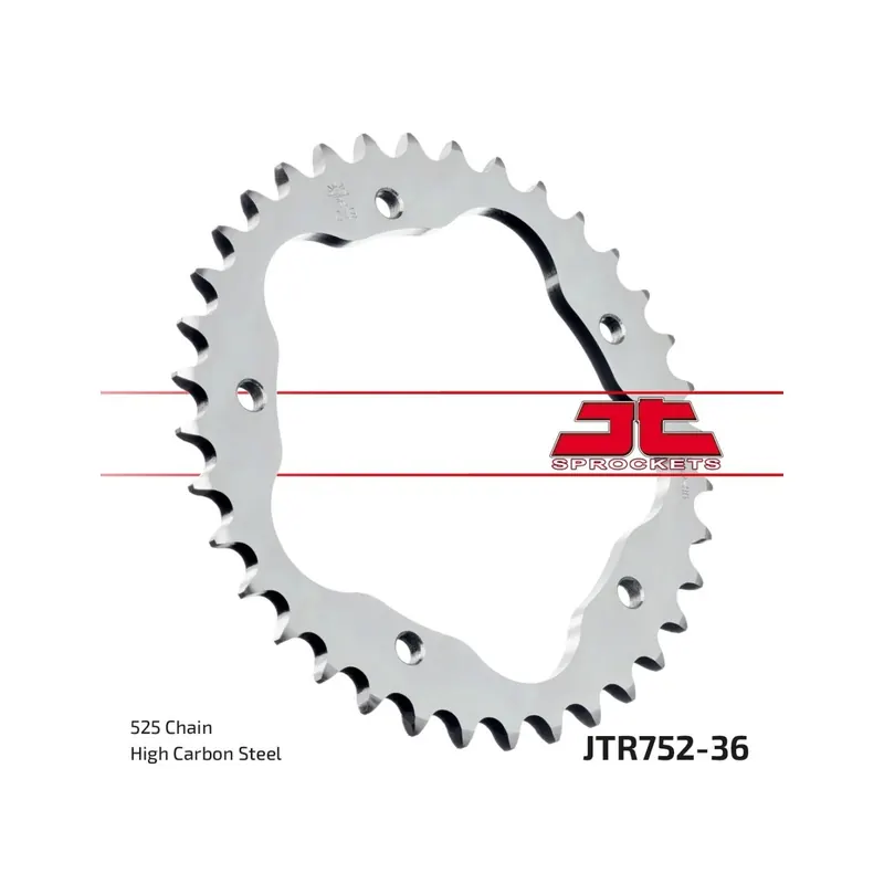 Corona moto JT Sprockets de acero de 36 dientes JTR752.36