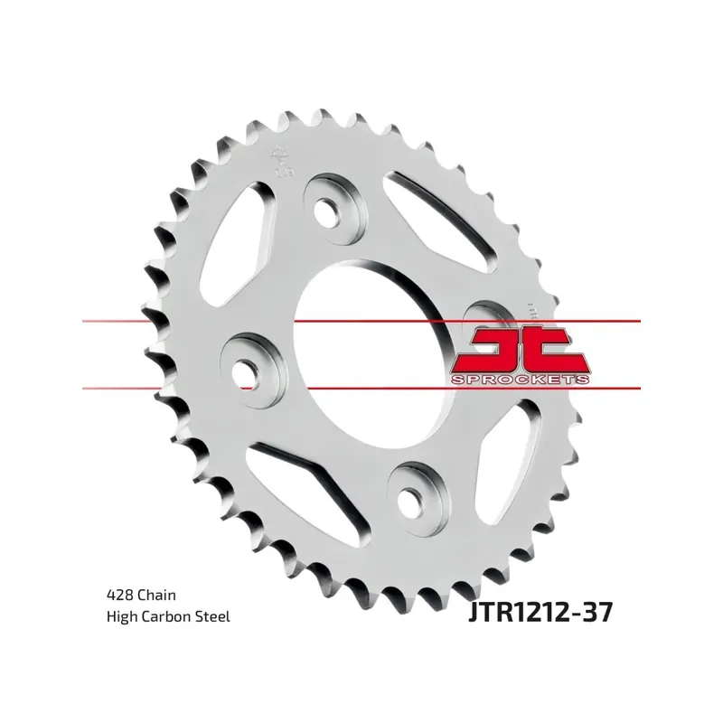 Corona moto JT Sprockets de acero de 37 dientes JTR1212.37