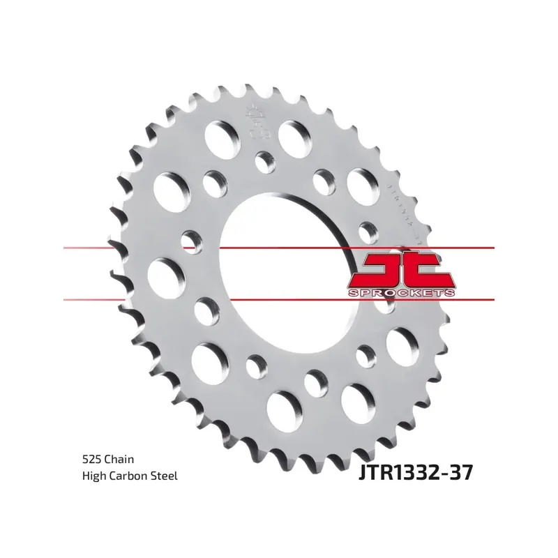 Corona moto JT Sprockets de acero de 37 dientes JTR1332.37