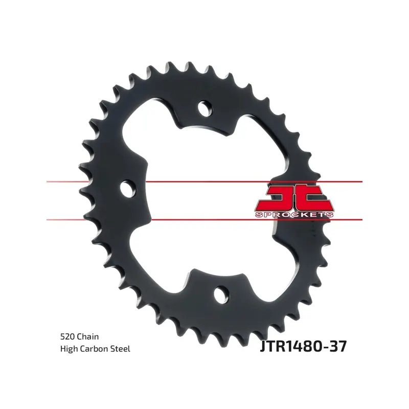 Corona moto JT Sprockets de acero de 37 dientes JTR1480.37