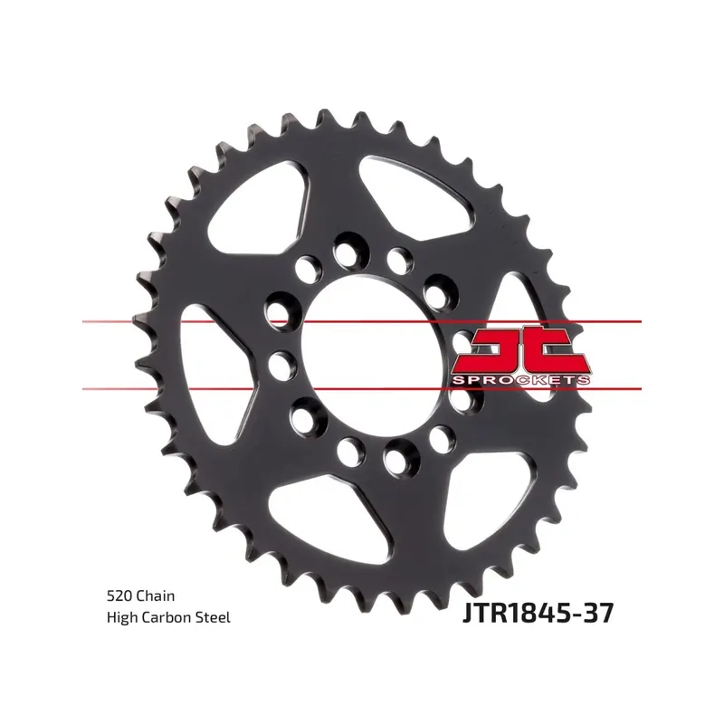 Corona moto JT Sprockets de acero de 37 dientes JTR1845.37