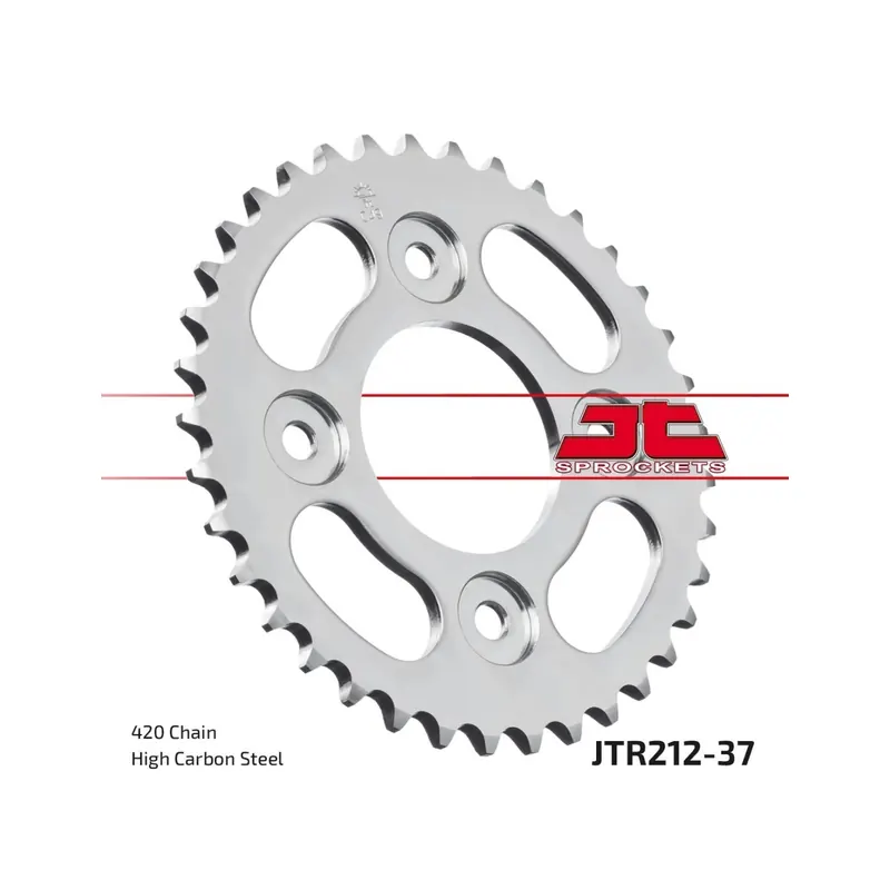 Corona moto JT Sprockets de acero de 37 dientes JTR212.37