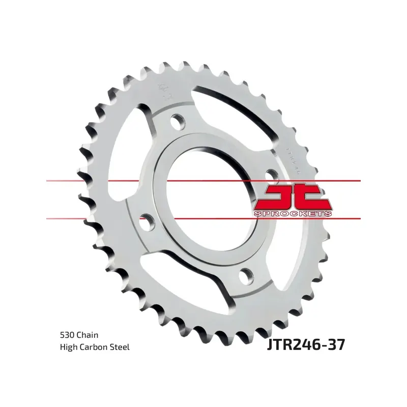 Corona moto JT Sprockets de acero de 37 dientes JTR246.37