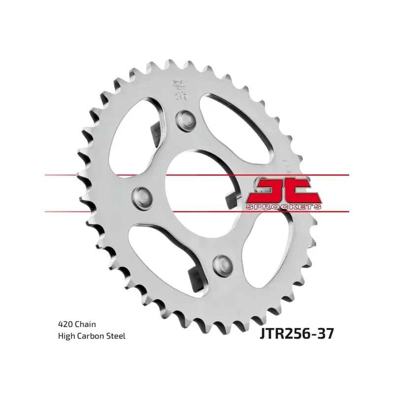 Corona moto JT Sprockets de acero de 37 dientes JTR256.37