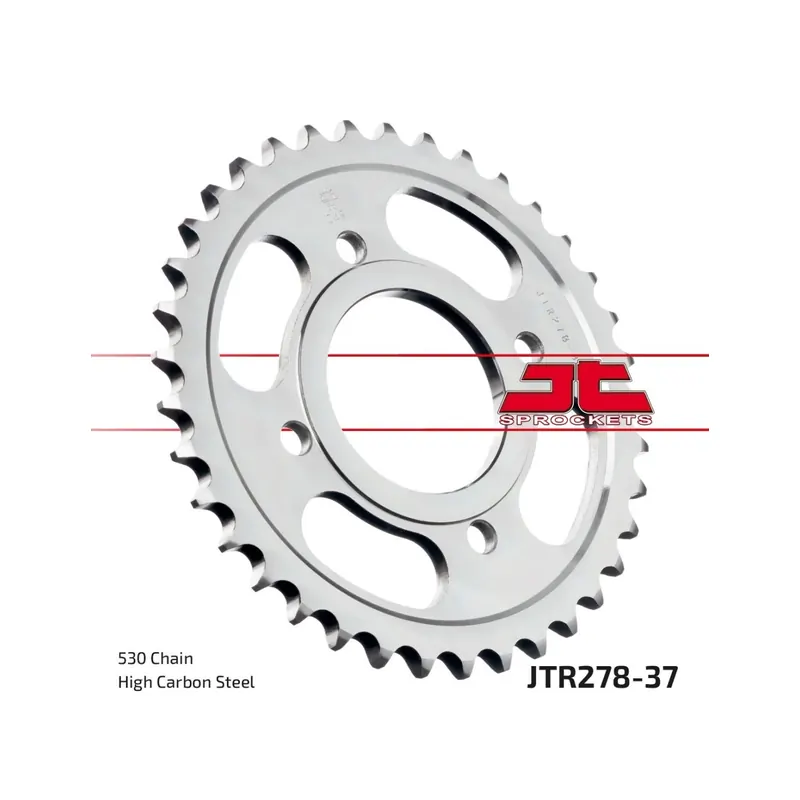 Corona moto JT Sprockets de acero de 37 dientes JTR278.37