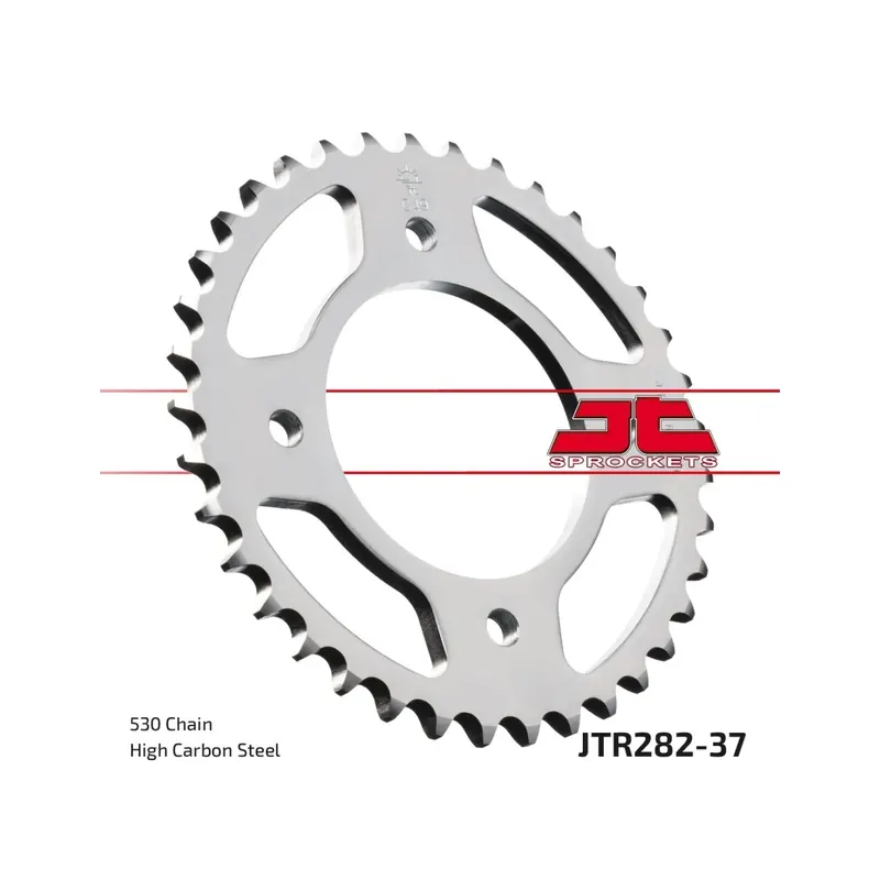 Corona moto JT Sprockets de acero de 37 dientes JTR282.37