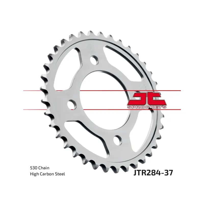 Corona moto JT Sprockets de acero de 37 dientes JTR284.37
