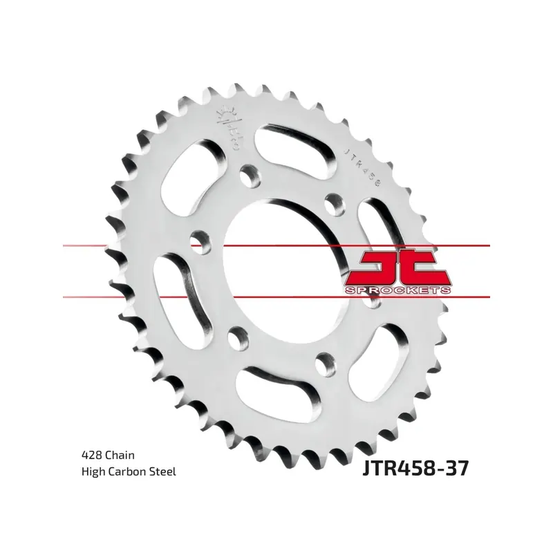 Corona  moto  JT Sprockets de acero de 37 dientes JTR458.37