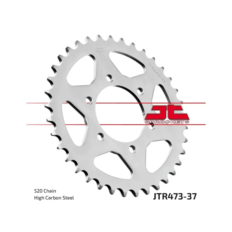 Corona moto JT Sprockets de acero de 37 dientes JTR473.37