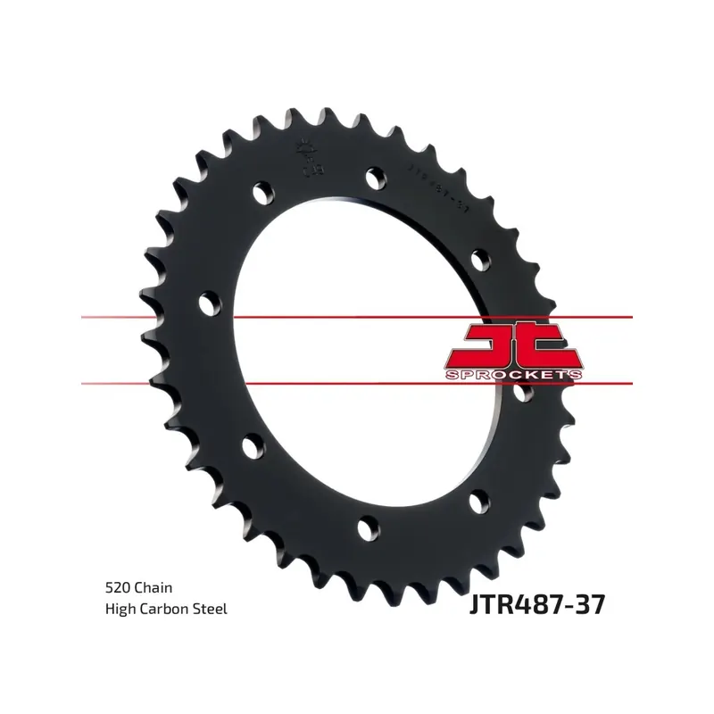 Corona moto JT Sprockets de acero de 37 dientes JTR487.37