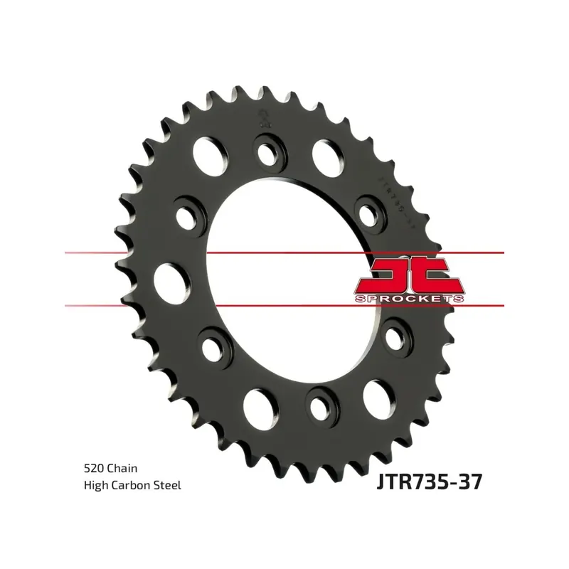 Corona moto JT Sprockets de acero de 37 dientes JTR735.37