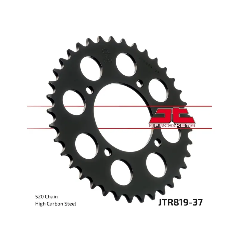 Corona moto JT Sprockets de acero de 37 dientes JTR819.37