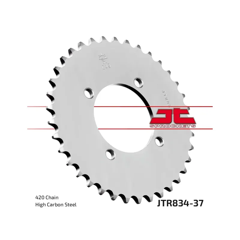 Corona moto JT Sprockets de acero de 37 dientes JTR834.37
