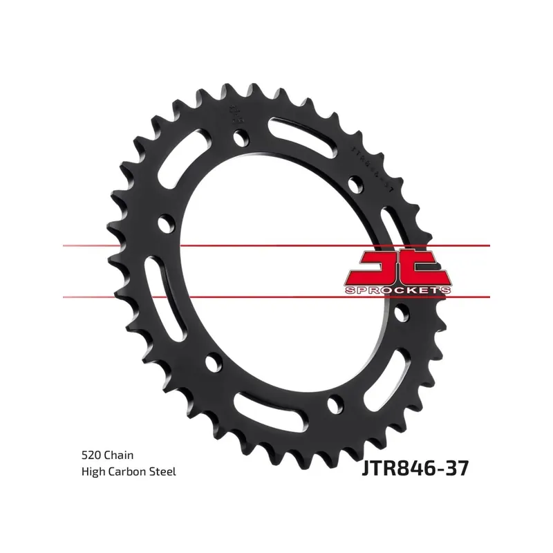 Corona moto JT Sprockets de acero de 37 dientes JTR846.37