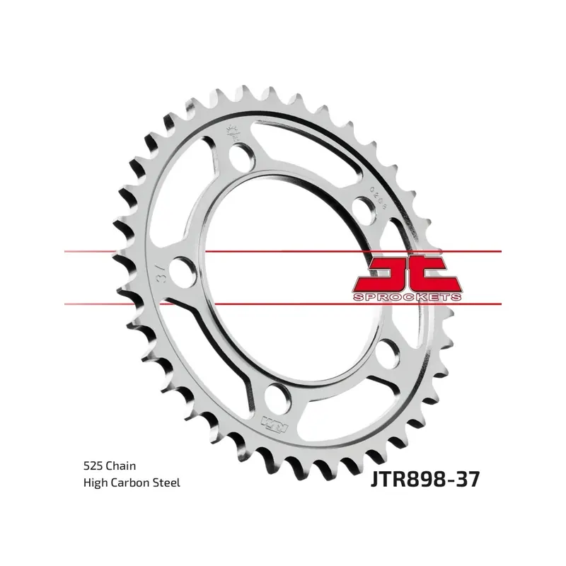 Corona moto JT Sprockets de acero de 37 dientes JTR898.37