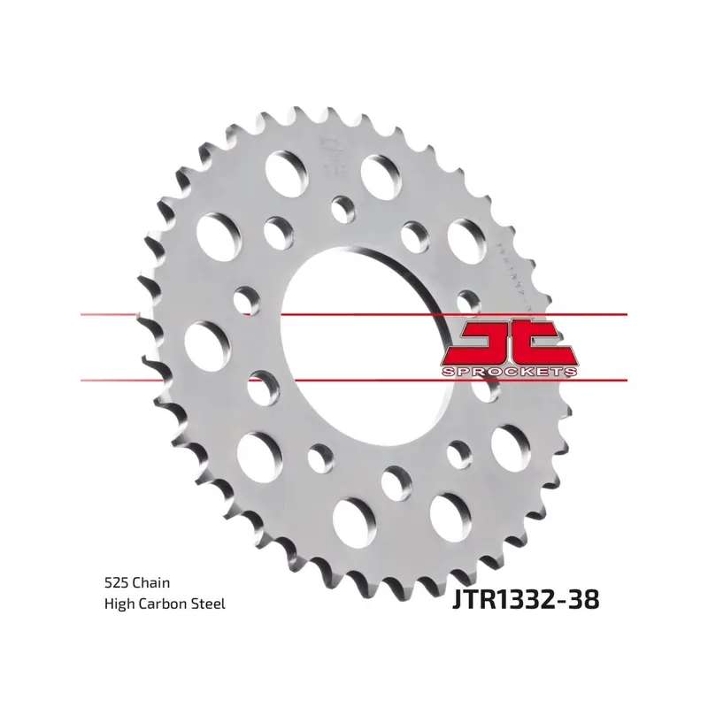 Corona moto JT Sprockets de acero de 38 dientes JTR1332.38