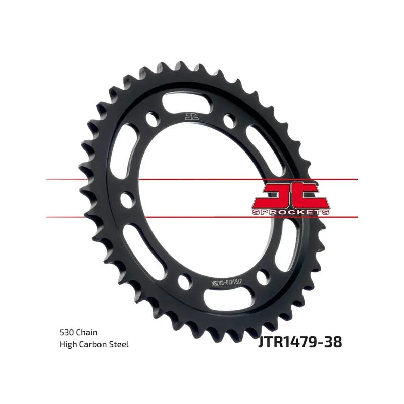 Corona moto JT Sprockets de acero de 38 dientes JTR1479.38
