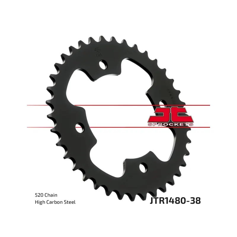 Corona moto JT Sprockets de acero de 38 dientes JTR1480.38