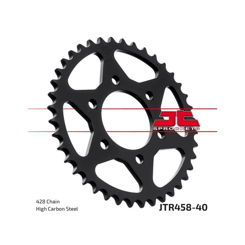 Corona  moto  JT Sprockets de acero de 40 dientes JTR458.40