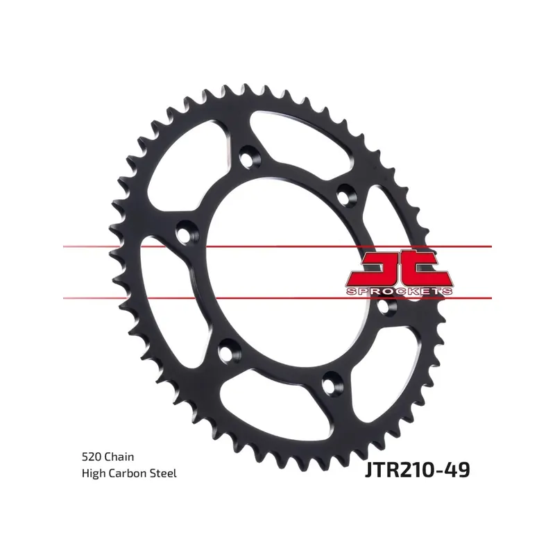 Corona moto JT Sprockets de acero de 49 dientes JTR210.49