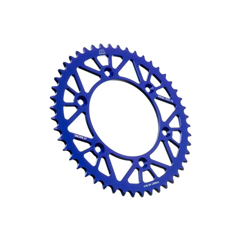 Corona moto JT Sprockets de aluminio de 48 dientes JTA897.48BLU