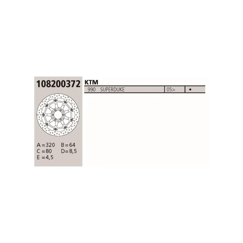 Disco Brembo Genuine KTM Superduke 990 108200372