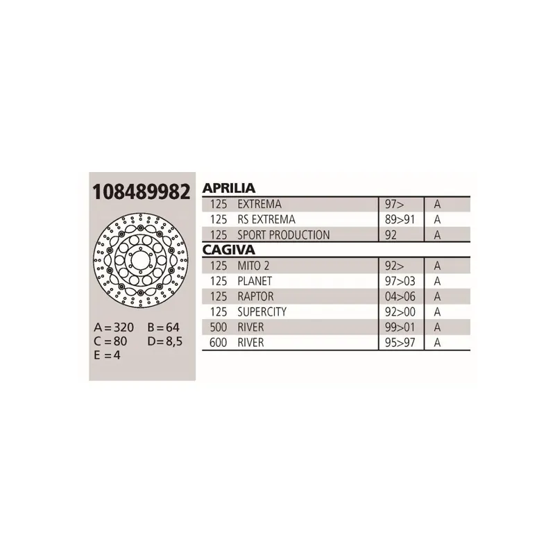 Disco de freno Brembo Genuine Ducati 600 Monster 108489982