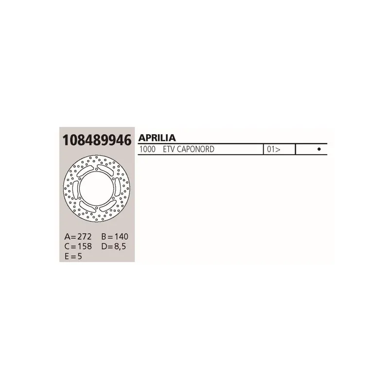 Disco de freno trasero Brembo Genuine 108489946