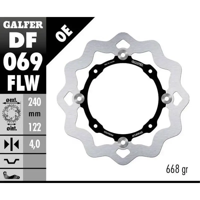 Disco Freno Galfer DF069FLW Wave 240X4MM