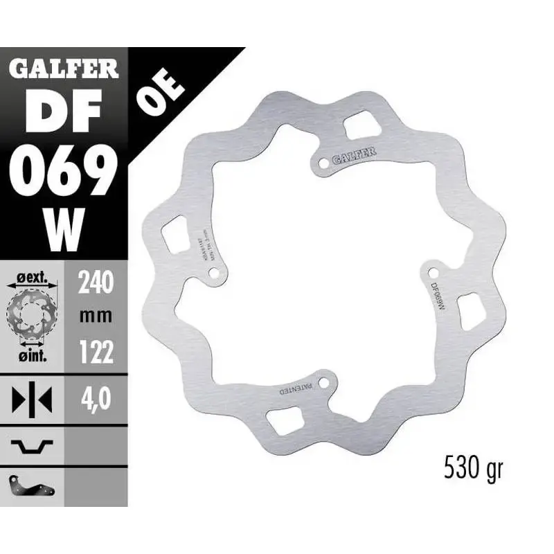 Disco Freno Galfer DF069W Wave 240X4MM