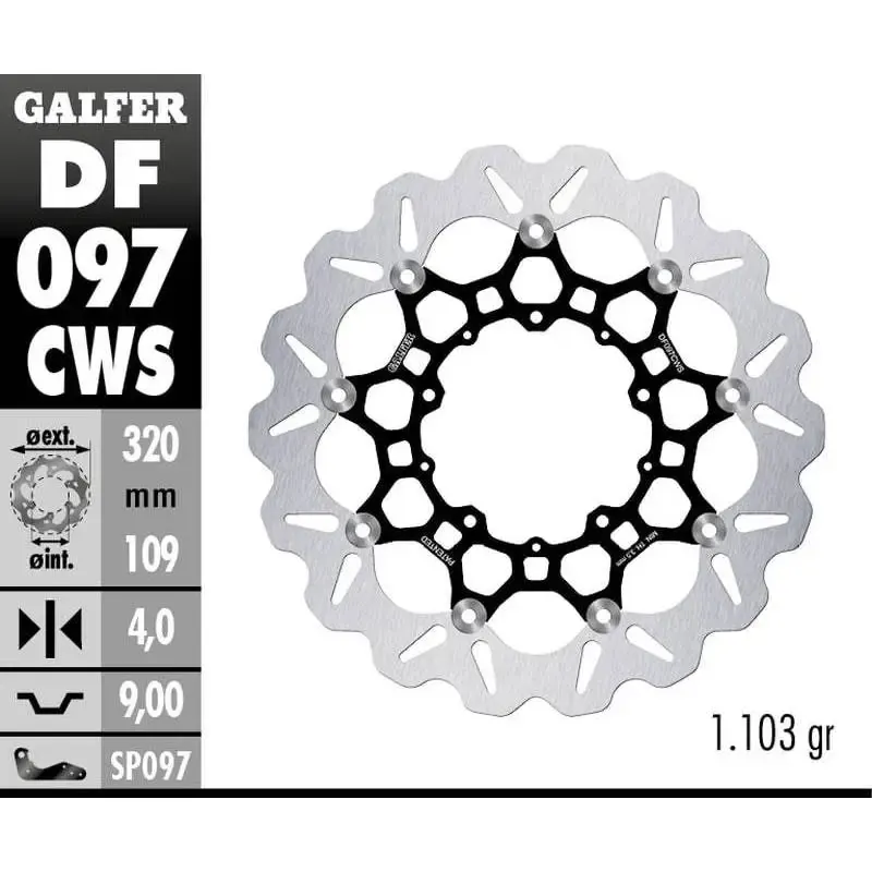 Disco Freno Galfer DF097CWS Wave 320x4MM