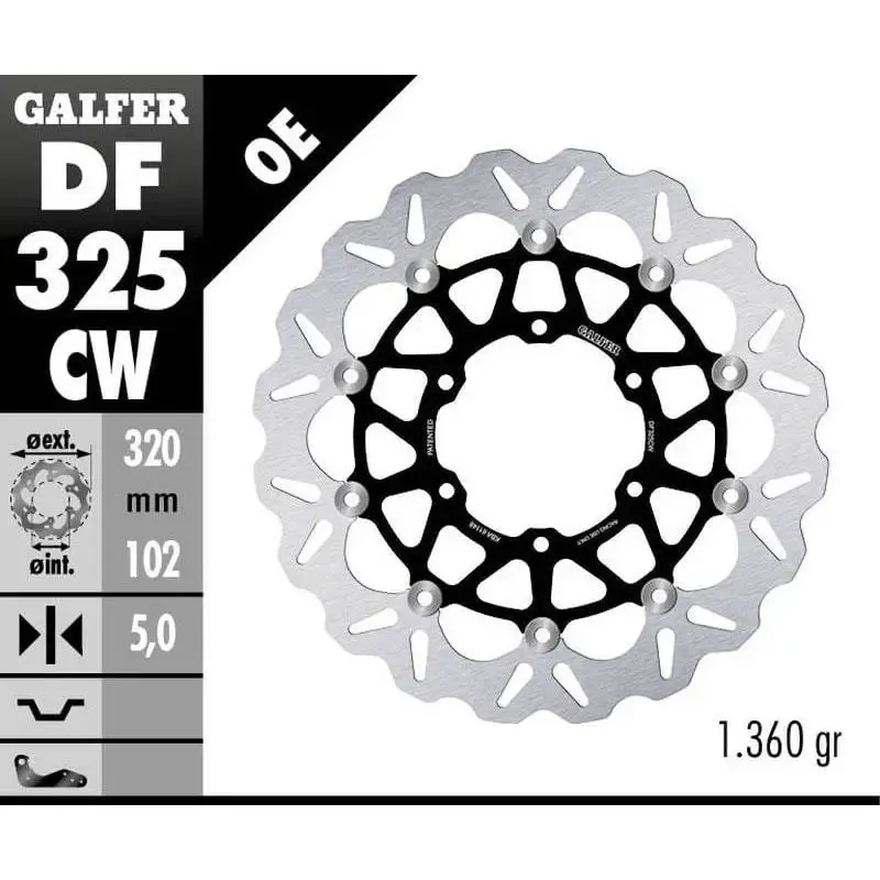 Disco Freno Galfer DF325CW Wave 320X5MM