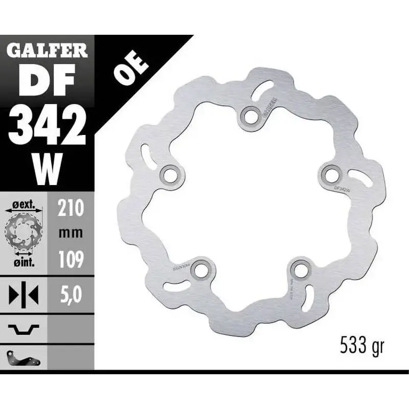 Disco Freno Galfer DF342W Wave 210X5MM