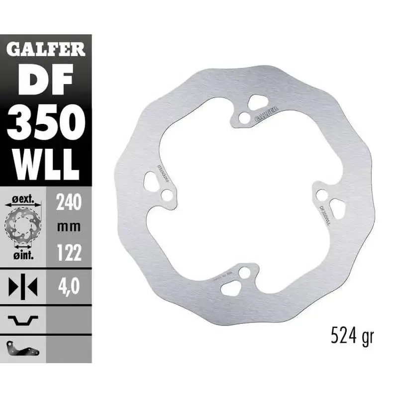 Disco Freno Galfer DF350WLL Wave 240X4MM