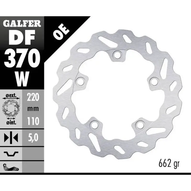 Disco Freno Galfer DF370W Wave 220X5MM