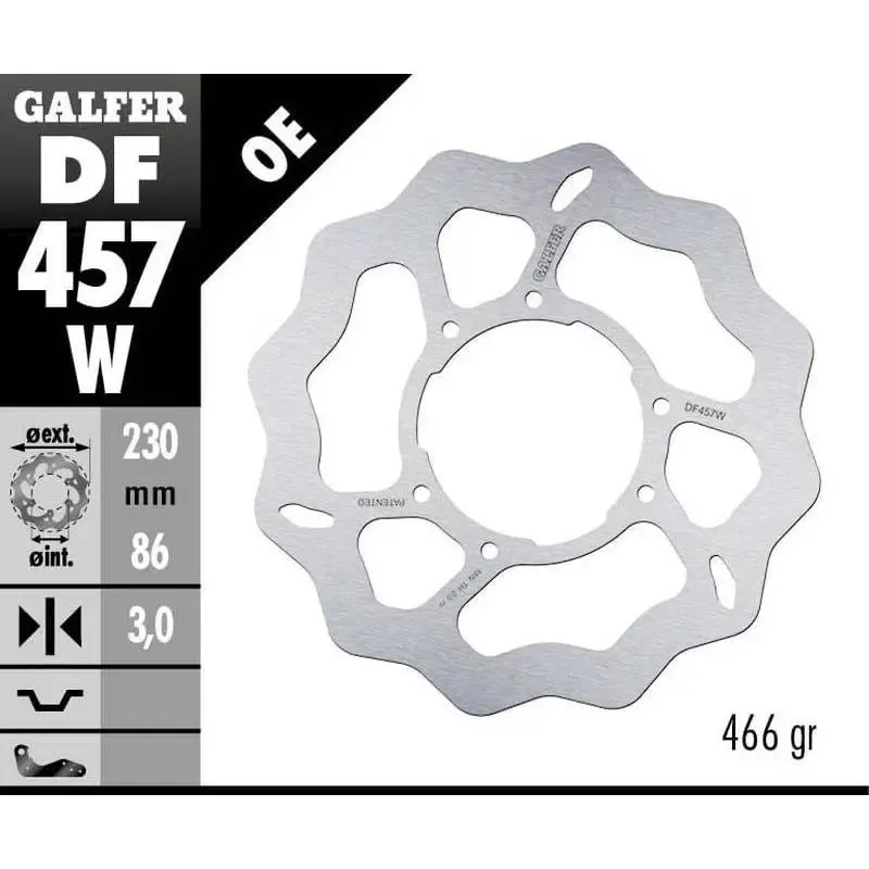 Disco Freno Galfer DF457W Wave 230X3MM