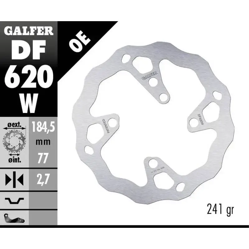Disco Freno Galfer DF620W Wave 185X2,7MM