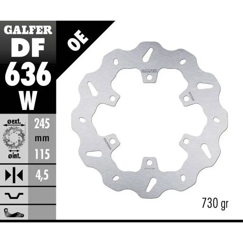 Disco Freno Galfer DF636W Wave 245X4,5MM