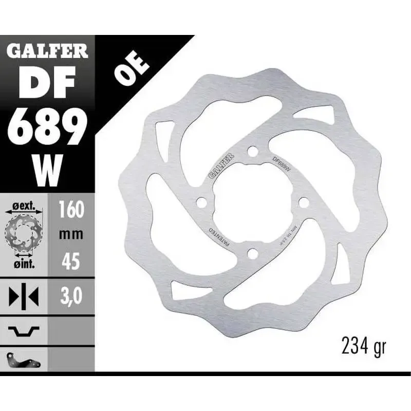 Disco Freno Galfer DF689W Wave 160X3MM