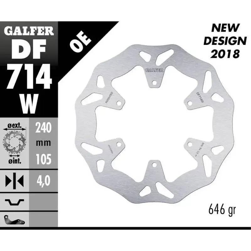 Disco Freno Galfer DF714W Wave 240X4MM