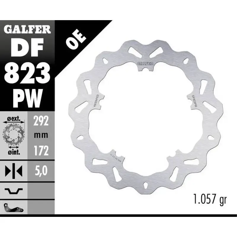 Disco Freno Galfer DF823PW Wave 292X5MM