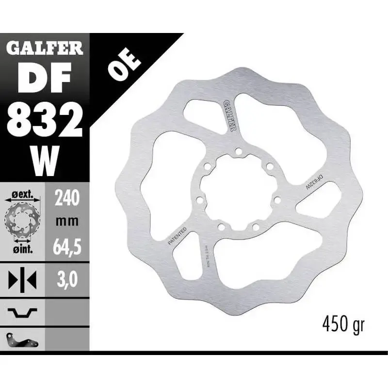 Disco Freno Galfer DF832W Wave 240X3MM