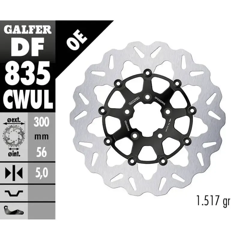 Disco Freno Galfer DF835CWUL Wave 300X5MM