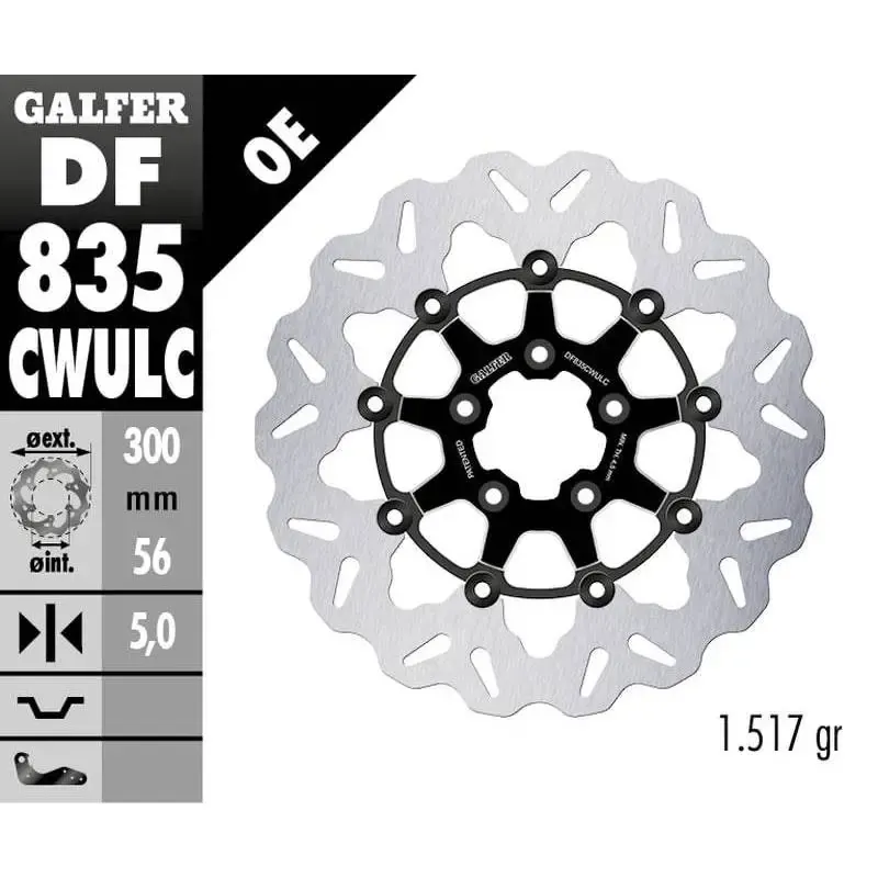 Disco Freno Galfer DF835CWULC Wave 300X5MM